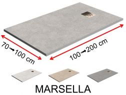 Duschwanne, Steineffekt - MARSELLA