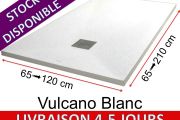 Mineralharz-Duschwannen, individuelle Anfertigung, Steineffekt, rutschfest - VULCANO weib