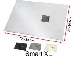 Große Duschwanne aus Mineralharz - SMART XL