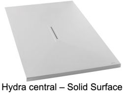 Duschwanne aus Mineralharz mit fester Oberfläche, zentraler Abfluss - HYDRA CENTRAL