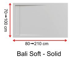 Duschwanne, Ablauf, aus Mineralharz, Solid Surface - BALI