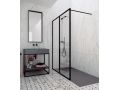 Feste Wand, schwarzes Aluminiumprofil - ATELIER ALU 2002