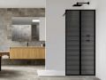 Feste Wand, schwarzes Aluminiumprofil - ATELIER ALU 2002
