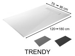 Duschwanne, Ablauf, mit diskretem Ablauf - TRENDY