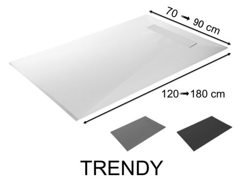 Duschwanne, Ablauf, mit diskretem Ablauf - TRENDY