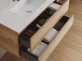 Badezimmerschrank, zwei Schubladen, von denen eine versteckt ist, H�he 50 cm, Holzoberfl�che - TRENDY