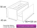 Badezimmerschrank, zwei Schubladen, von denen eine versteckt ist, Hhe 50 cm, Holzoberflche - TRENDY __plus__ LAVABO