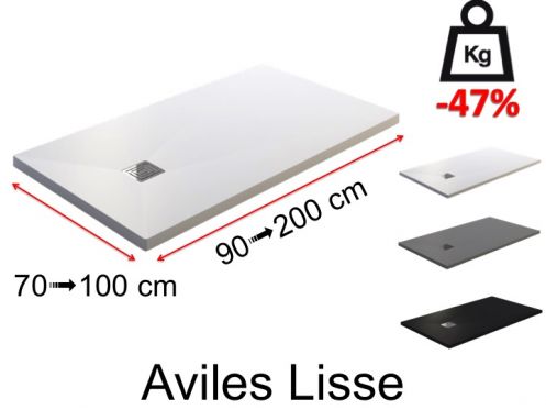 Duschwanne aus leichtem Harz - AVILES LISSE LIGHT