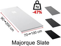 Duschwanne aus leichtem Harz - MAJORQUE SLATE LIGHT