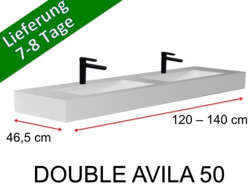 Waschtischplatte, aufgehngt oder Arbeitsplatte, aus Mineralharz - DOUBLE AVILA