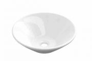 Waschbecken Ø 410 mm, weiße Keramik - COUNTER TOP 1401