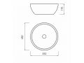 Waschbecken  450 mm, weie Keramik - COUNTER TOP 1501