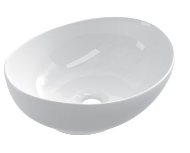 Waschbecken 33x41 cm, weie Keramik - COUNTER TOP 1801