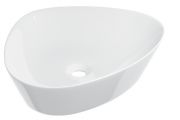 Waschbecken 50x40 cm, weiße Keramik - COUNTER TOP 2101