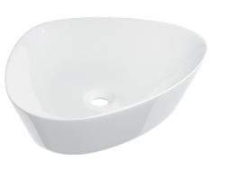 Waschbecken 50x40 cm, weiße Keramik - COUNTER TOP 2101