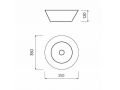Waschbecken  350 mm, weie Keramik - COUNTER TOP 2201