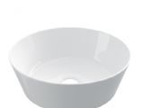 Waschbecken Ø 350 mm, weiße Keramik - COUNTER TOP 2201