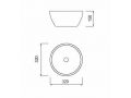 Waschbecken  320 mm, weie Keramik - COUNTER TOP 2301