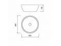 Waschbecken  400 mm, weie Keramik - COUNTER TOP 2302