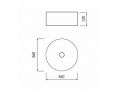 Waschbecken  360 mm, weie Keramik - COUNTER TOP 3001