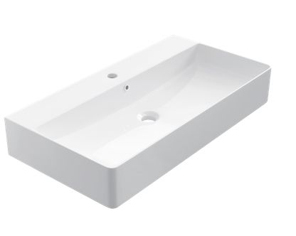 Waschbecken 42x80 cm, weie Keramik - COUNTER TOP 1010