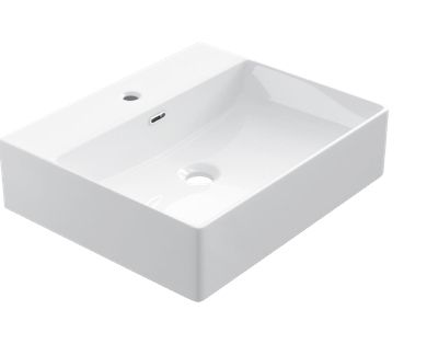 Waschbecken 42x50 cm, weie Keramik - COUNTER TOP 1005