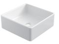 Waschbecken 36x36 cm, weie Keramik - COUNTER TOP 2401