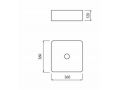 Waschbecken 36x36 cm, weie Keramik - COUNTER TOP 2401