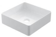 Waschbecken 36x36 cm, weiße Keramik - COUNTER TOP 2401