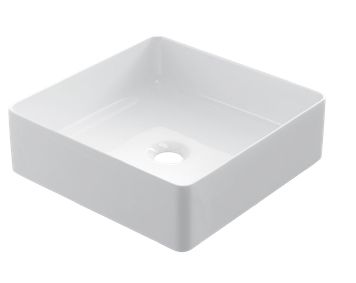 Waschbecken 36x36 cm, weie Keramik - COUNTER TOP 2401