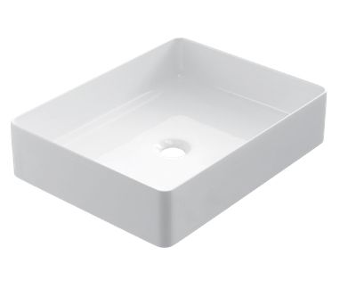 Waschbecken 47x37 cm, weie Keramik - COUNTER TOP 2402