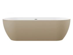 Freistehende Badewanne, 1700 x 800 x 570 mm, Acryl, matt beige - BARO