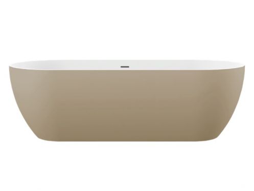Freistehende Badewanne, 1700 x 800 x 570 mm, Acryl, matt beige - BARO