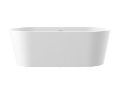 Freistehende Badewanne, 1700 x 800 x 580 mm, Acryl, mattweiß - BASQ