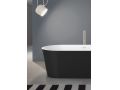 Freistehende Badewanne, 1700 x 800 x 580 mm, Acryl, matt beige - BASQ