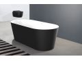 Freistehende Badewanne, 1700 x 800 x 580 mm, Acryl, matt beige - BASQ