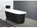 Freistehende Badewanne, 1700 x 800 x 580 mm, Acryl, matt beige - BASQ