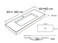 Tiefgezogenes Waschbecken, hngend oder eingebaut, aus Solid-Surface - ATENAS CURVO 45
