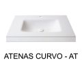 Tiefgezogenes Waschbecken, hngend oder eingebaut, aus Solid-Surface - ATENAS CURVO 45