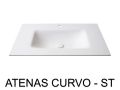 Tiefgezogenes Waschbecken, hngend oder eingebaut, aus Solid-Surface - ATENAS CURVO 45