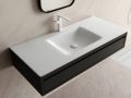 Tiefgezogenes Waschbecken, h�ngend oder eingebaut, aus Solid-Surface - ATENAS CURVO 45
