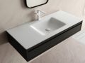 Tiefgezogenes Waschbecken, hngend oder eingebaut, aus Solid-Surface - ATENAS CURVO 45