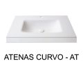 Tiefgezogenes Waschbecken, h�ngend oder eingebaut, aus Solid-Surface - ATENAS CURVO 50