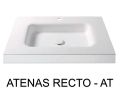 Tiefgezogenes Waschbecken, h�ngend oder eingebaut, aus Solid-Surface - ATENAS RECTO 45