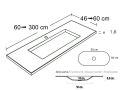 Tiefgezogenes Waschbecken, hngend oder eingebaut, aus Solid-Surface - BRUSELAS CURVO