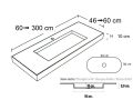 Tiefgezogenes Waschbecken, hngend oder eingebaut, aus Solid-Surface - BRUSELAS RECTO