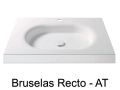 Tiefgezogenes Waschbecken, h�ngend oder eingebaut, aus Solid-Surface - BRUSELAS RECTO