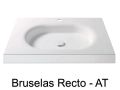 Tiefgezogenes Waschbecken, hngend oder eingebaut, aus Solid-Surface - BRUSELAS RECTO
