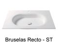 Tiefgezogenes Waschbecken, hngend oder eingebaut, aus Solid-Surface - BRUSELAS RECTO
