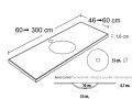 Tiefgezogenes Waschbecken, hngend oder eingebaut, aus Solid-Surface - LISBONA CURVO 33